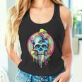 スカルマッシュルーム スケルトン グラフィック ゴス メンズ レディース タンクトップ