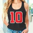 ナンバー10 スポーツジャージ 誕生日 年齢 ラッキーナンバー レッド ホワイト タンクトップ