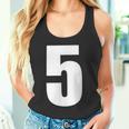 ナンバーファイブ 数字 5 プレーン 白 数字 タンクトップ