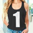 ナンバーワン 数字 1 プレーン ホワイト 数字 タンクトップ