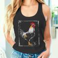 ニワトリ 絵画 描画 動物 アート グラフィック ニワトリ タンクトップ