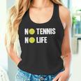 ノーテニスノーライフ テニス好き アウトドア好き ソフトテニス好き クール テニスサークル ソフトテニス タンクトップ