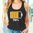 バッテリー75残り75バッテリーフルtシャツバッテリー低 タンクトップ