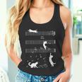 ピアノ音符 遊び心のある猫 タンクトップ