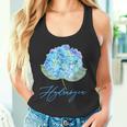 ブルーパープルアジサイフラワーレトロガーデナーアート タンクトップ