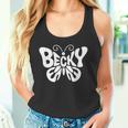 ベッキーバタフライ パーソナライズされたかわいい名前ワードアート タンクトップ
