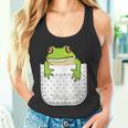 ポケットに入ったカエルのシャツ 面白いカエルのtシャツ カエルの恋人 タンクトップ