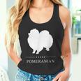 ポメラニアン 犬 ホワイト シルエット タンクトップ