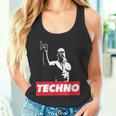 レイバー、Dj、ハードテクノパーティー、フェスティバルのためのテクノバイキング タンクトップ