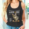 ロックオンなねこ 狙う猫 Cat タンクトップ