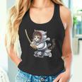 剣道ファイター 猫 面白 日本格闘技・猫好き タンクトップ