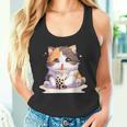 原宿竹下通りの可愛い子猫 アニメ好き オタクを癒すタピオカ茶 タンクトップ