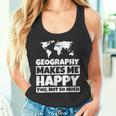 地理の先生への贈り物-面白い地理の恋人のユーモア タンクトップ