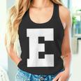 大文字 E アルファベット モノグラム イニシャル タンクトップ