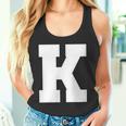 大文字 K アルファベットモノグラム イニシャル タンクトップ