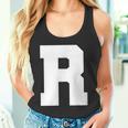 大文字 R アルファベット モノグラム イニシャル タンクトップ