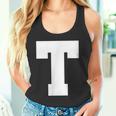 大文字tアルファベットモノグラムイニシャル タンクトップ