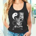 太極拳 猫 ボバ ティー 面白い カワイイ 武道 禅 キティ タンクトップ