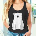 小さなシロクマ かわいいミニマリスト シンプルなシロクマ タンクトップ