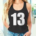 数字 Nhirn 数字 13 プレーン 白 数字 タンクトップ