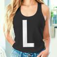文字l アルファベットモノグラム イニシャル タンクトップ