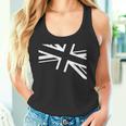 旗愛好家のためのユニオンジャックのホワイトデザイン。 タンクトップ