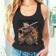 日本アート 猫 忍者 浮世絵 アニメ風 サムライキャット タンクトップ