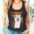 柴犬 面白いtシャツ 犬 ムンクの叫び かわいい メンズ 子供 おもしろ 服 グッズ ネタ わんこ イヌ タンクトップ