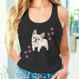 犬のプリントとフレンチブルドッグのグラフィック フレンチブルドッグ タンクトップ
