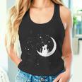 猫の家族 月の絵柄 メンズ レディース 子供 タンクトップ
