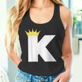 英文字 K 大文字 アルファベット モノグラム イニシャル キング クイーン クラウン タンクトップ
