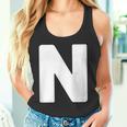 英文字 N 大文字 アルファベット モノグラム イニシャル タンクトップ