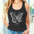 蝶と花、熱帯の花と蝶 タンクトップ