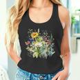 野生の花 ボタニカル 花 自然 ヴィンテージ フローラル グラフィック タンクトップ