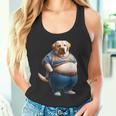 陽気なチャンキーラブラドールレトリバーtシャツ 太った犬愛好家向け タンクトップ