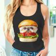 面白いtシャツ シーズー 犬 ハンバーガー メンズ 犬好き グッズ かわいい おもしろ 面白い 服 ネタ タンクトップ
