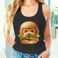 面白いtシャツ トイプードル 犬 ハンバーガー メンズ 犬好き グッズ かわいい おもしろ 面白い 服 ネタ タンクトップ
