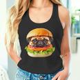 面白いtシャツ パグ 犬 ハンバーガー メンズ 犬好き グッズ かわいい おもしろ 面白い 服 ネタ タンクトップ