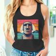 面白いイースター島像 レトロなモアイヘッドラパヌイv3 タンクトップ