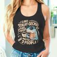 面白いトッケイヤモリの飼い主が爬虫類のトカゲを言う タンクトップ