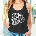 面白いブリタニー スパニエル犬のぞくグラフィック デザイン タンクトップ