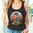 面白い豚ゴルファークールなゴルフスポーツクラブデザイン。 タンクトップ