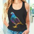 鳩 カラフル 動物 動物園 アートワーク 鳩 タンクトップ