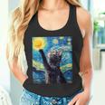 黒猫のヴィンテージアート 猫好き 猫飼い 猫 ネコ ねこくろねこ好き 面白い サプライズ ギフト にゃんこ タンクトップ