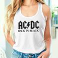 AcDcロックミュージックバンドバックブラックロゴ。 タンクトップ