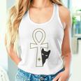Ankh & Cat デザイン – スピリチュアル瞑想アート タンクトップ