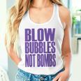 Big Print スローガン Blow Bubbles Not Bombs Rave Classic タンクトップ