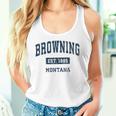 Browning Montana Mt ビンテージ スポーツ 確立 ネイビーデザイン 長袖tシャツ タンクトップ