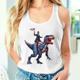 Dino Abraham Lincoln 4Th Of July Boys American Flag タンクトップ
