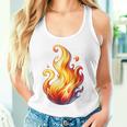 Fire Element Flameのグラフィックアート。あらゆる年齢の方に。 タンクトップ